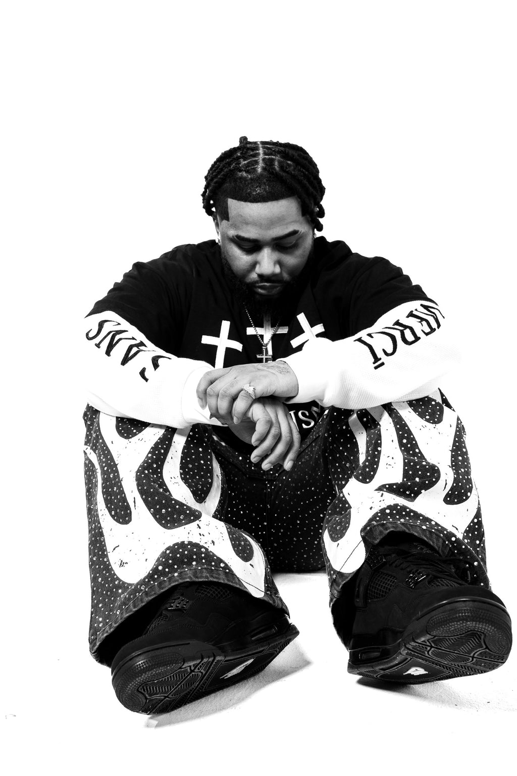 Black Everlasting Lyfe Double Layered Thermal Shirt