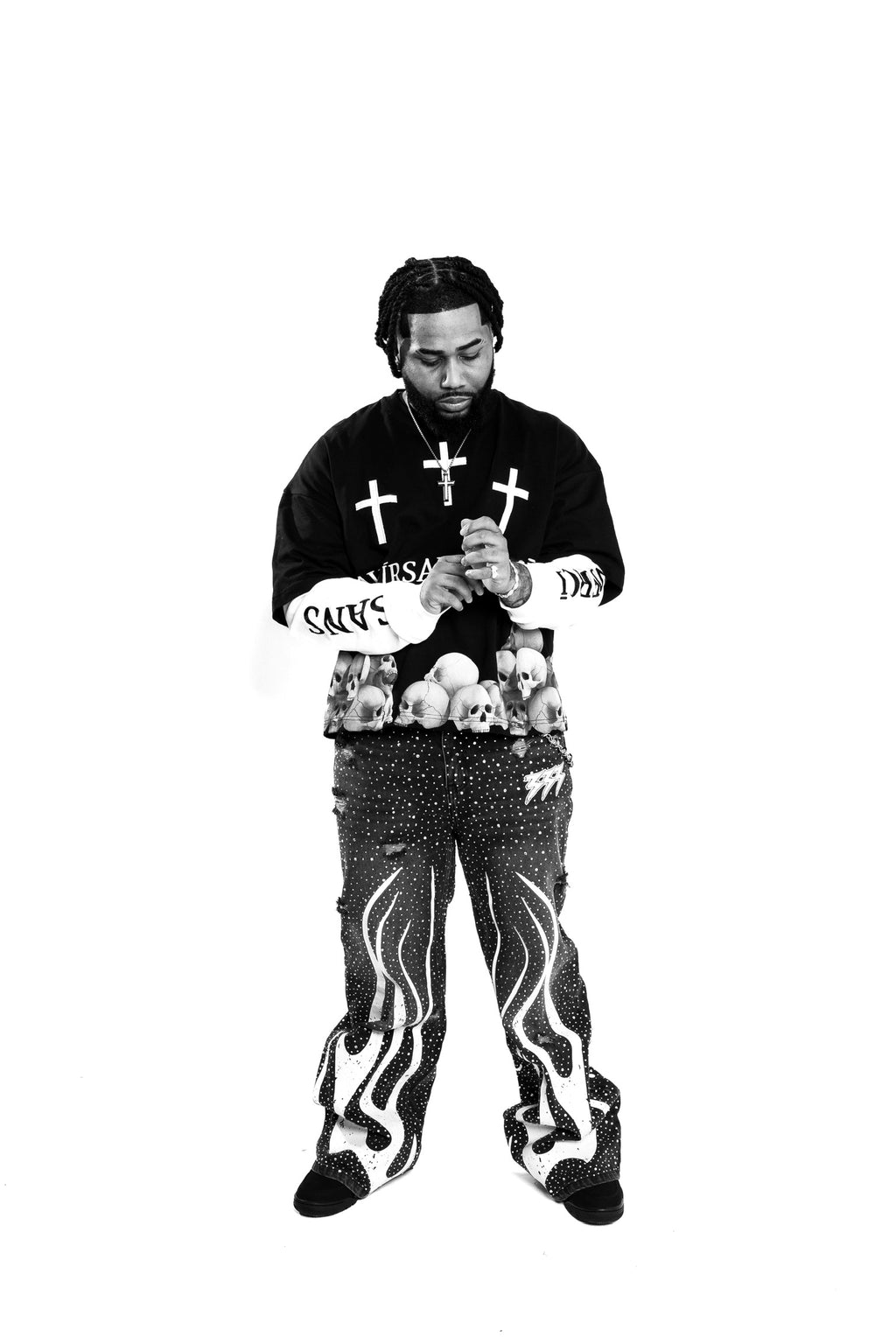 Black Everlasting Lyfe Double Layered Thermal Shirt