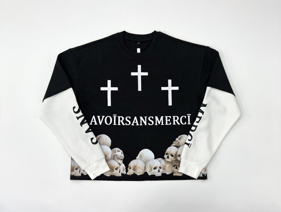 Black Everlasting Lyfe Double Layered Thermal Shirt